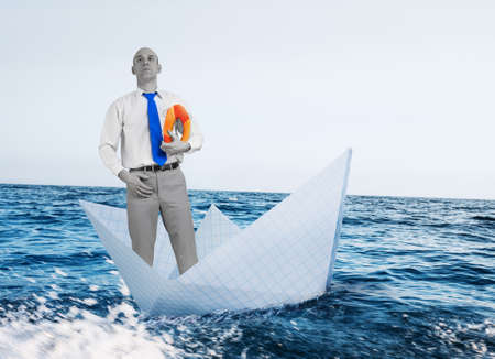 Difficulty and crisis in businessの写真素材