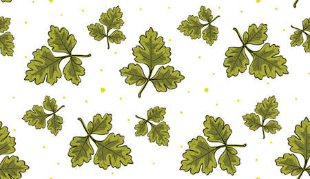 oak leaves seamless vectorのイラスト素材