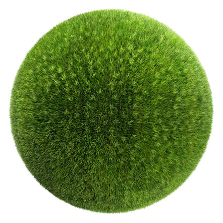 grass ball isolatedの写真素材