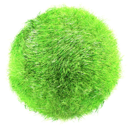 grass sphere isolatedの写真素材