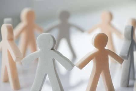 paper people chainの写真素材