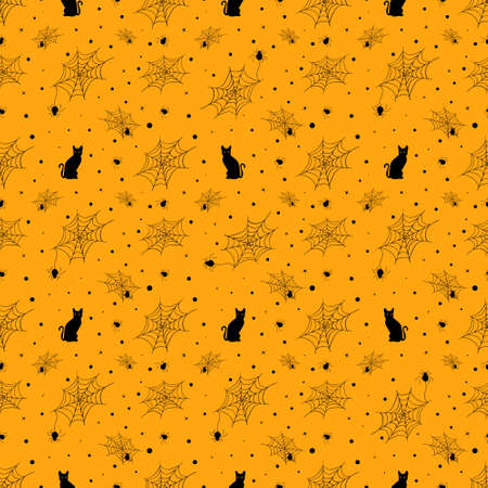 halloween seamless pattern vectorのイラスト素材