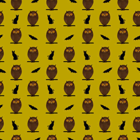 halloween seamless pattern vectorのイラスト素材