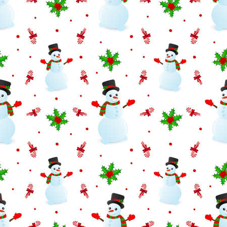 christmas seamless pattern vectorのイラスト素材