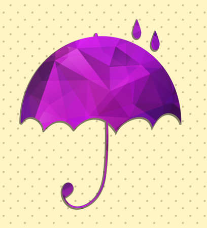 umbrella and rain vectorのイラスト素材