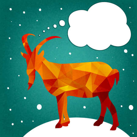 goat polygonalのイラスト素材
