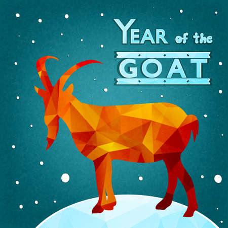 new year of goat のイラスト素材