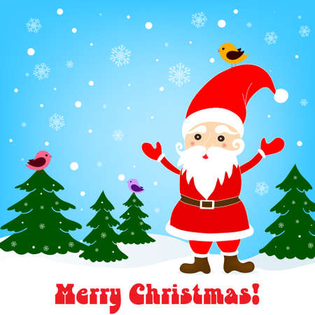 Christmas with Santa Clausのイラスト素材