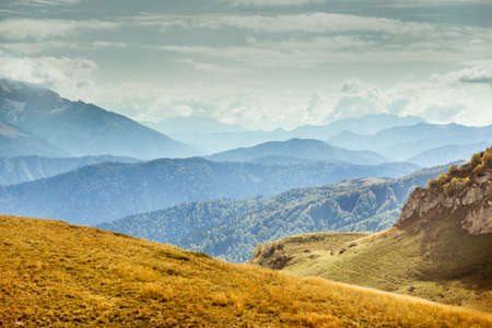 rocks mountain in autumnの写真素材