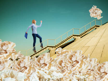 overwhelm with paper workの写真素材