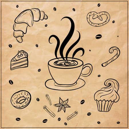 coffee backgroundのイラスト素材