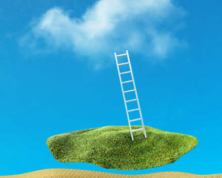 ladder to skyの写真素材