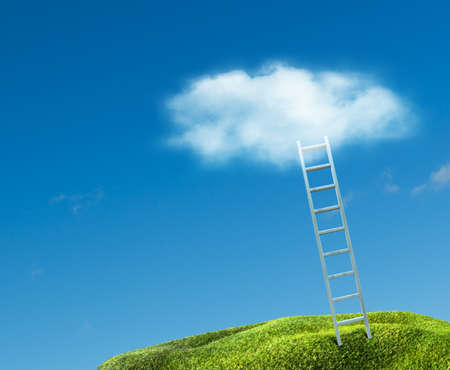 ladder to skyの写真素材