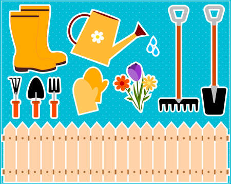 gardening toolsの写真素材