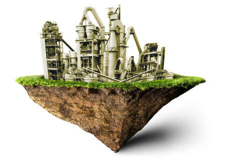 green factory 3D illustrationの写真素材