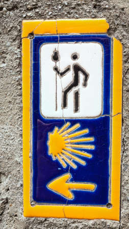 sign of Camino de santiagoの写真素材