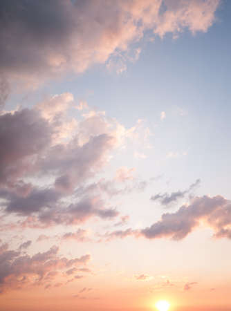 cloudy sunsetの写真素材