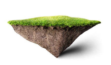 island floating 3D illustrationの写真素材