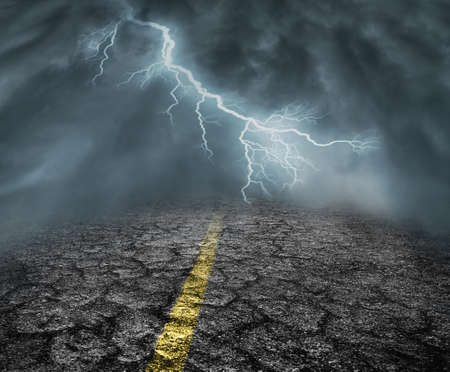 danger on the road concept of uncertainty and obscurity of future