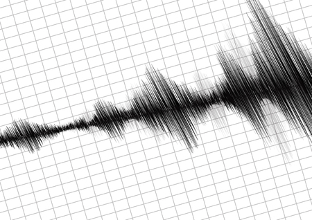 Chart of a seismograph