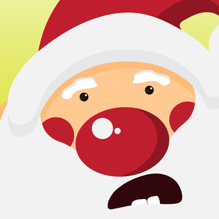 Shocked Santa Claus,Cartoon Character and Merry Christmas concept,design for Card and Poster,Vector illustration.のイラスト素材