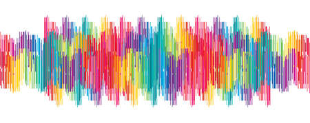 abstract colored sound wave on a white background. Vector illustration.