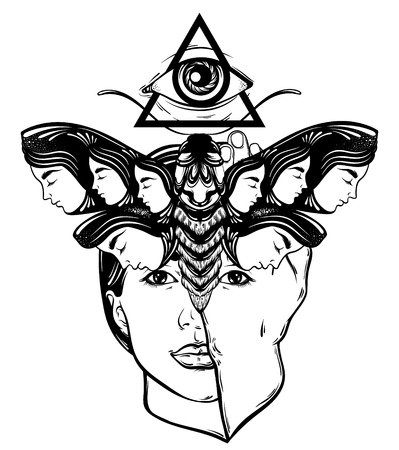 Female Face Drawing Template