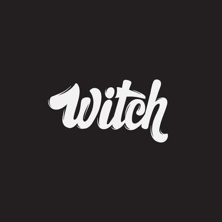 Witch Hunt. Vector handwritten lettering made in modern style. Template for card, poster, banner, print for t-shirt.のイラスト素材