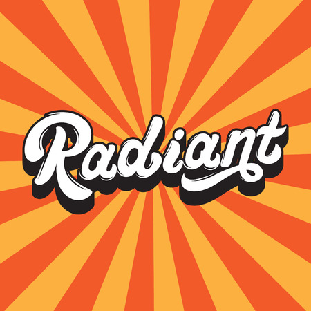 Radiant Vector handwritten lettering isolated designのイラスト素材
