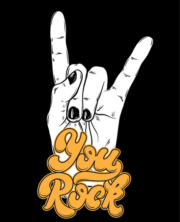 Vector handwritten lettering made in 90's style. Template for card, poster, banner, label, print for t-shirt.のイラスト素材