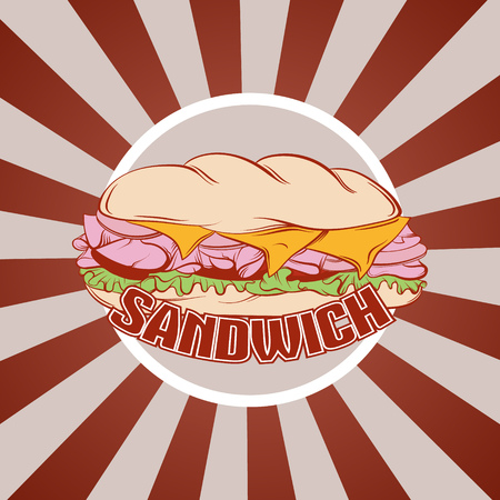 Illustration of sandwichのイラスト素材