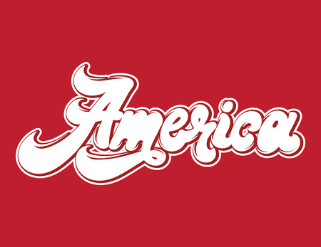 America lettering Templateのイラスト素材