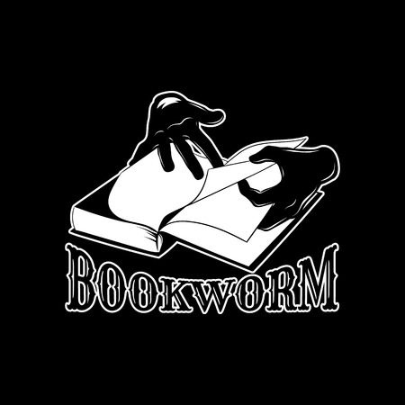 Hands flipping the book Template designのイラスト素材