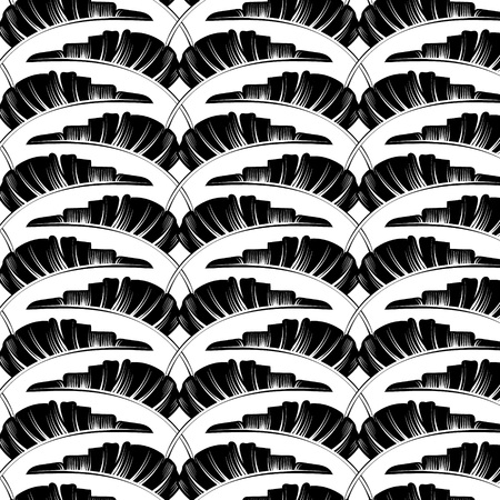 Vector pattern with hand drawn illustration of palm leaves isolated. Template for card, poster. banner, print for t-shirt, pin, badge, patch.のイラスト素材