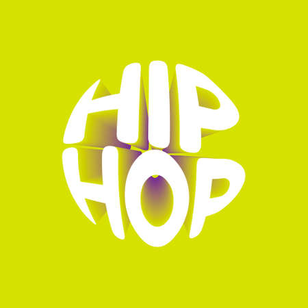 hip hop. Vector 3D lettering isolated. Template for card, poster, banner, print for t-shirt, pin, badge, patch.のイラスト素材