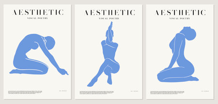 Vector minimalistic poster with illustration. Creative abstract artwork with hand drawn silhouette. Template for card, poster, banner, print for t-shirt, pin, badge, patch.のイラスト素材