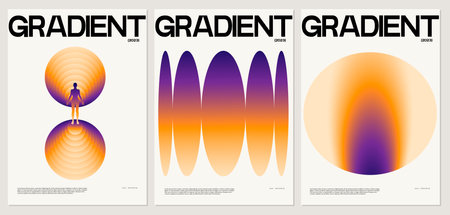 Vector minimalistic set of illustrations. Creative abstract artwork with shapes . Template for card, poster, banner, print for t-shirt, pin, badge, patch.のイラスト素材