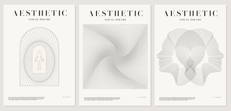 Vector minimalistic poster with illustration. creative abstract artwork. Template for card, poster, banner, print for t-shirt, pin, badge, patch.のイラスト素材