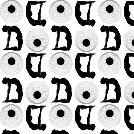 Vector minimalistic pattern with illustration. creative abstract artwork. Template for card, poster, banner, print for t-shirt, pin, badge, patch.のイラスト素材