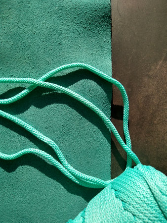 Genuine leather and genuine suede turquoise blue close-up as background. high quality photoの写真素材
