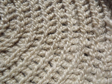 Crocheting of jute, yarn, raffia white in a circle close-up as a background. high quality photoの写真素材