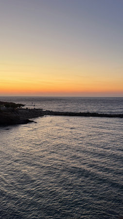 Sunset over the Atlantic Ocean in Tenerife Canary Islands Spainの写真素材