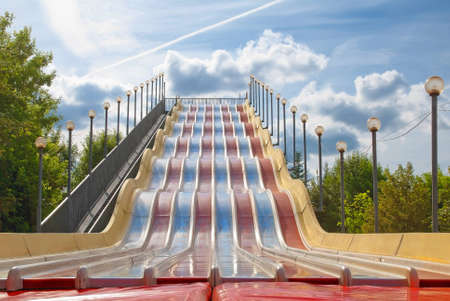 attraction of chute in the parkのeditorial素材