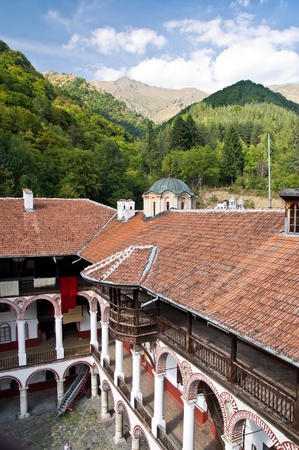 Courtyard of Monastery of Saint Ivan of Rila, Bulgaria