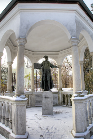 Statue of Johannes Kepler. Linz, Austriaのeditorial素材