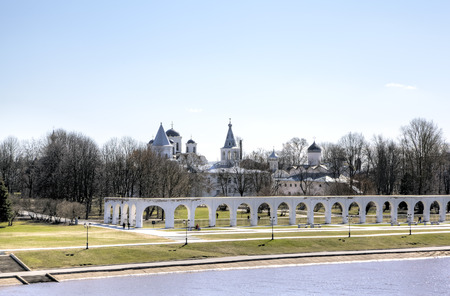 Yaroslav39s Courtyard and The Former Marketplace. Veliky Novgorod Russiaの写真素材