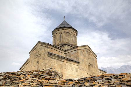 Holy Trinity Church Tsminda Sameba near Gergeti village, Georgia