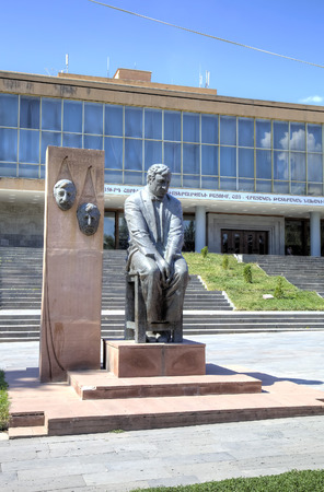 Monument of Frunzik Mkrtchyan. Gyumri, Armeniaのeditorial素材