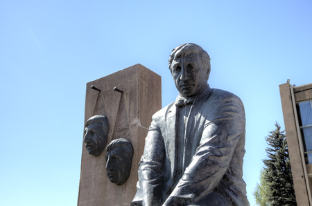Monument of Frunzik Mkrtchyan. Gyumri, Armeniaのeditorial素材
