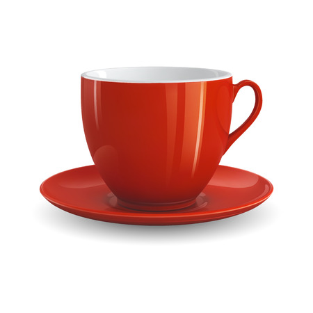 High detailed vector illustration of red cup isolated on white backgroundのイラスト素材